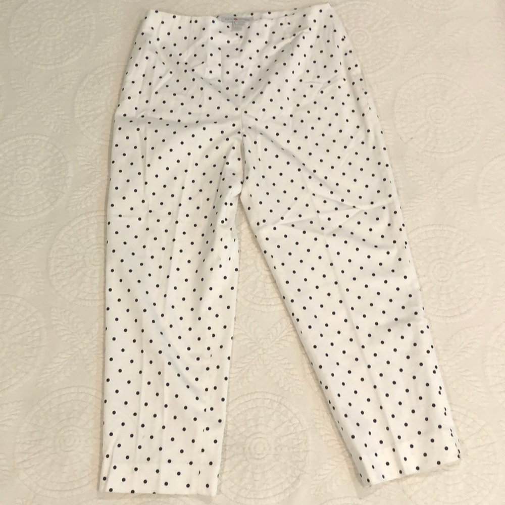 Fun black and white polka dot capris